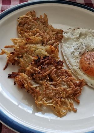 Φωτογραφία της συνταγής Hash browns με αυγά