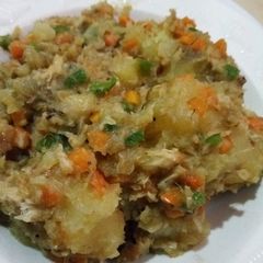 A picture of Sweet Potato Porridge with vegetables #teamabuja.