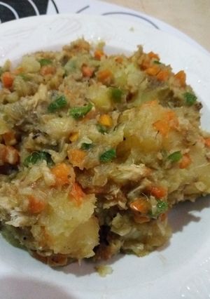 A picture of Sweet Potato Porridge with vegetables #teamabuja.