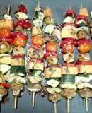 Pinchos de verduras y tempeh