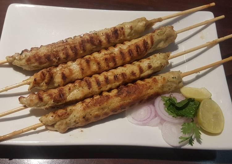 Chicken seekh kabab barbecue style