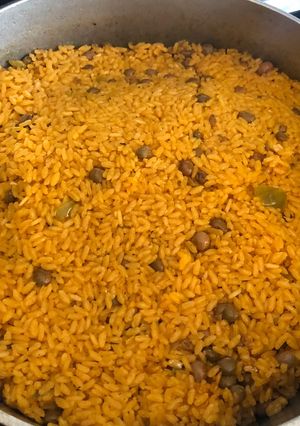 Una foto de Arroz con gandules