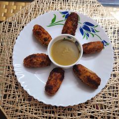 A picture of Red poha cutlets.
