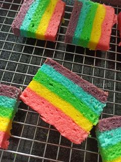 Foto resep Rainbow Cake Kukus