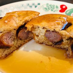 A picture of Breakfast Sausage~Pancake Muffins.
