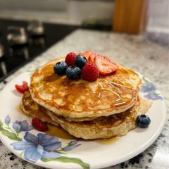 A picture of The Ultimate Low-Sugar Banana Pancakes.
