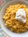 Risotto mantecato con zucca, zenzero e ricotta