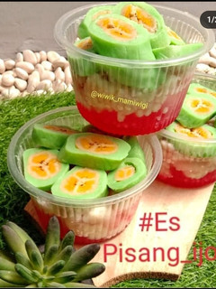 Foto resep Es pisang ijo