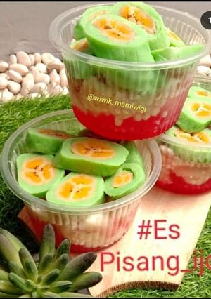 Foto resep Es pisang ijo