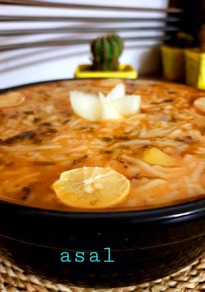 عکسی از دستور سوپ رشته😋🥰