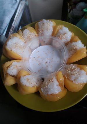 Foto resep Nangka with sticky rice cocol coconut milk 😃