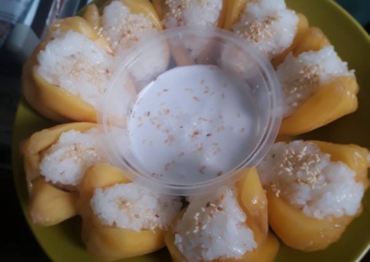 Bagaimana Menyiapkan Nangka with sticky rice cocol coconut milk 😃 yang mudah