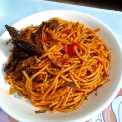 A picture of Spicy Jollof Pasta.