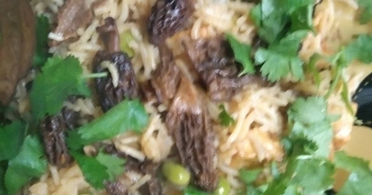 Gucchi Pulao Morel Mushroom Pulao Recipe By Mona Puri Cookpad