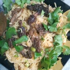 A picture of Gucchi Pulao Morel Mushroom Pulao.