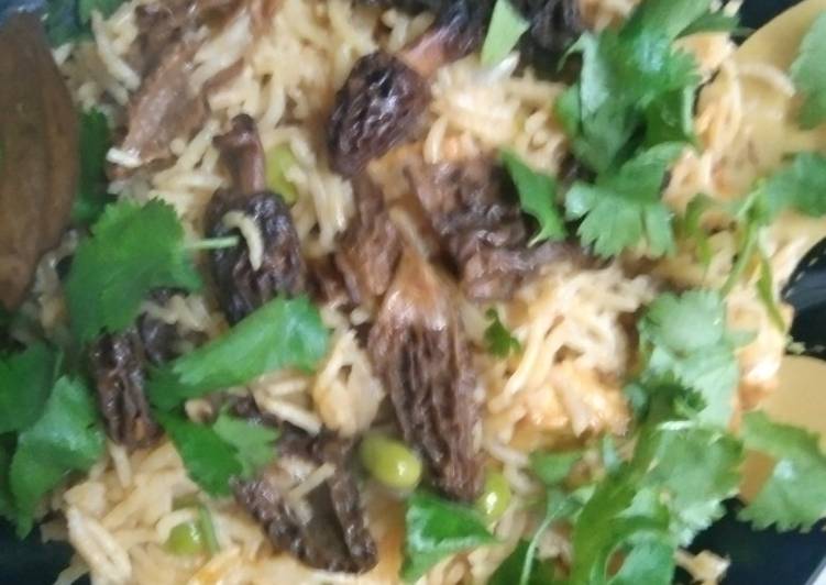 Recipe of Delicious Gucchi Pulao Morel Mushroom Pulao