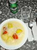 Arroz blanco con caldo