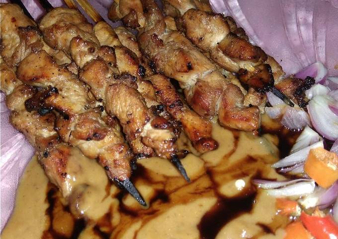 Resep Sate ayam dan sambal kacang instan Anti Gagal