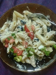 صورة لوصفة مكرونة بالتونة و الزبادي(دايت-Diet)