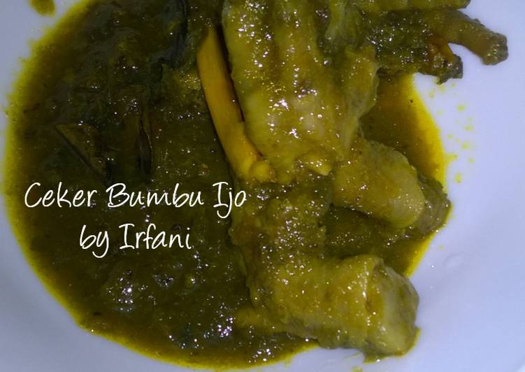 Cara Membuat Ceker Bumbu Ijo, Sempurna