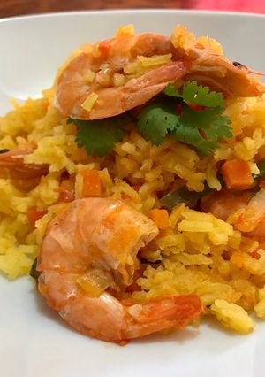 Una foto de Arroz con Camarones