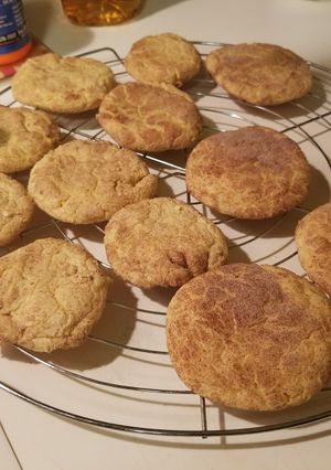 A picture of Easy cake mix snickerdoodle cookies.