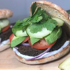 A picture of Easy Falafel Burger(baked)(gluten free PATTY).
