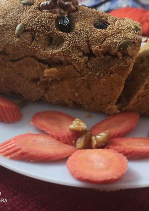 A picture of Pumpkin and Carrot wheat Bread.