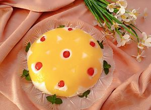 Foto di Zuccotto all'ananas con savoiardi e crema al limoncello