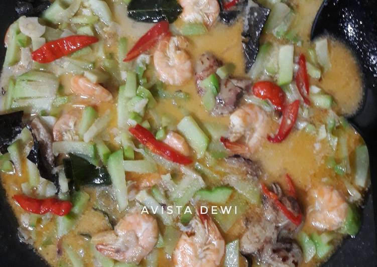 Resep #77. Manisah/Labu Siam Udang Santan, Bikin Ngiler