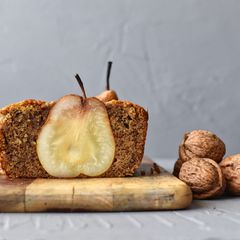 A picture of Pear and Walnut Cake.
