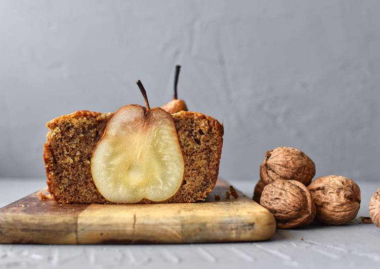 How to Prepare Super Quick Homemade Pear and Walnut Cake