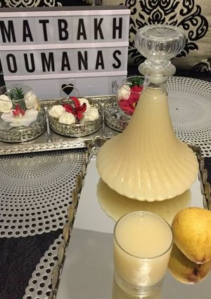 صورة لوصفة عصير الإجاص بنكهة اللوز