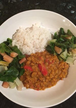 A picture of My latest dhal recipe...this one uses whole spices & coconut milk.