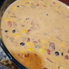 A picture of Cheesy Taco Soup.