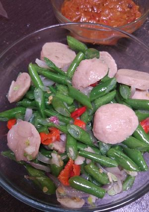 Foto resep Oseng Buncis + Bakso