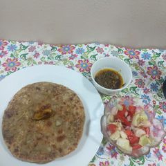 A picture of Lilva beans paratha.
