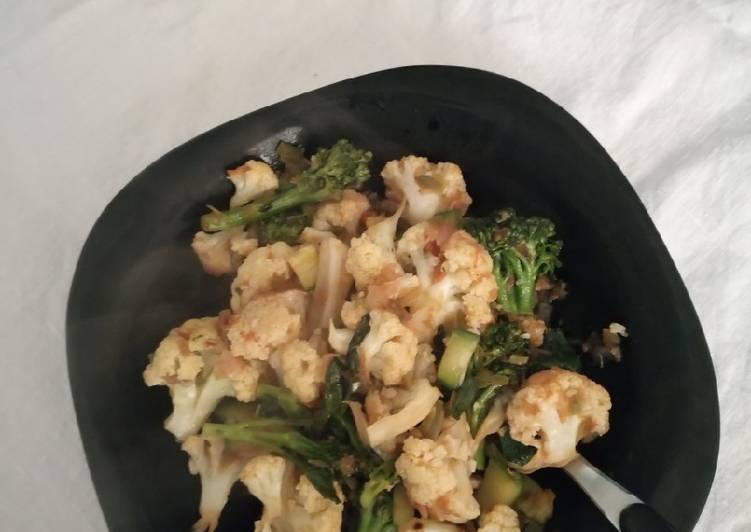 Simple Way to Make Super Quick Homemade Steamed broccoli and cauliflower