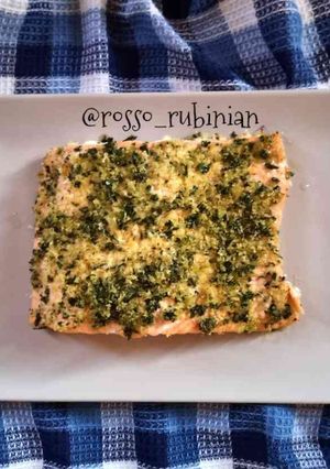 Foto di Filetto di salmone al forno con panatura