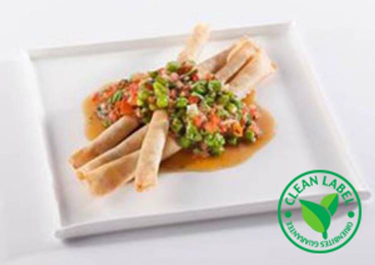 Easiest Way to Prepare Super Quick Homemade Oriental Chicken Cigar with Asparagus salsa