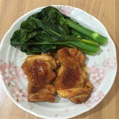 Teriyaki Chicken with Kai Lan A picture of Teriyaki Chicken with Kai Lan.