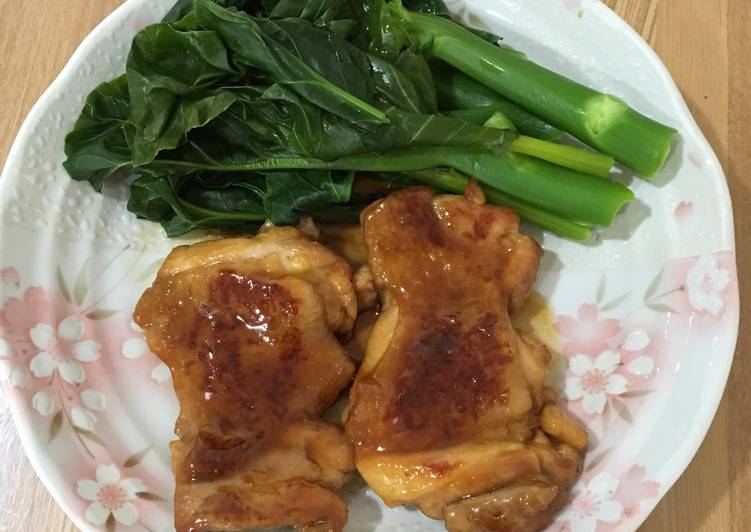 Recipe of Quick Teriyaki Chicken with Kai Lan