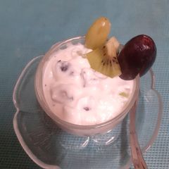 A picture of Grapes & Kiwi Shrikhand for Poila Baishak (Bengali New Year).