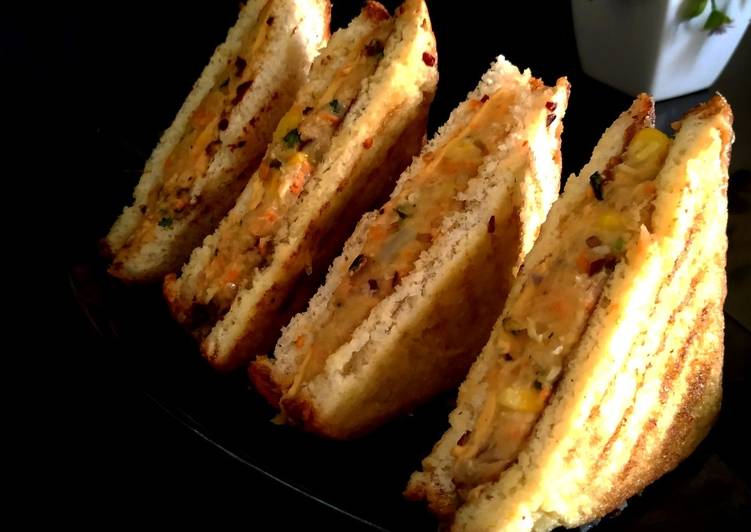Recipe of Any-night-of-the-week Cheesy Egg Toast Grilled Sandwich
