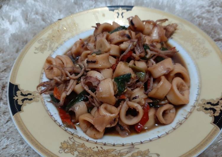 Cumi saus tiram ala-ala