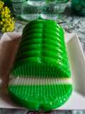 Puding lumut pandan santan