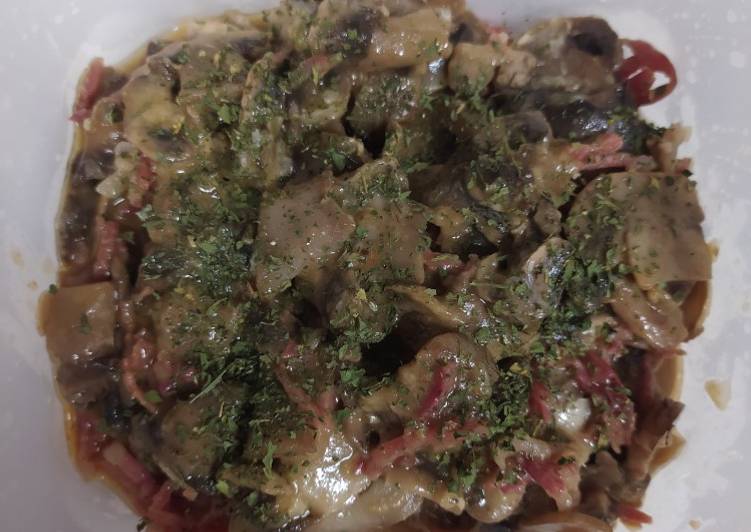 Champiñón al ajillo con jamón Thermomix