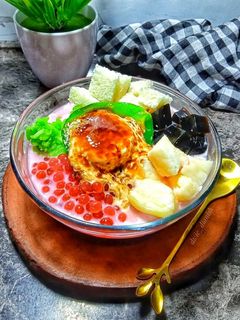 Foto resep Es Doger Mochi Vanilla Klepon