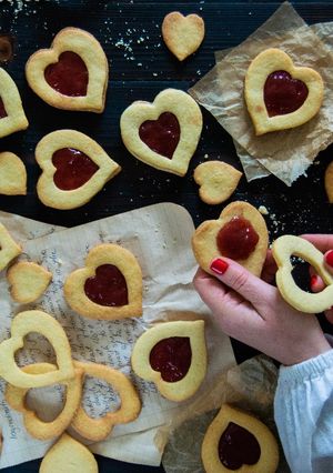 O poză a rețetei Biscuiți cu gem.