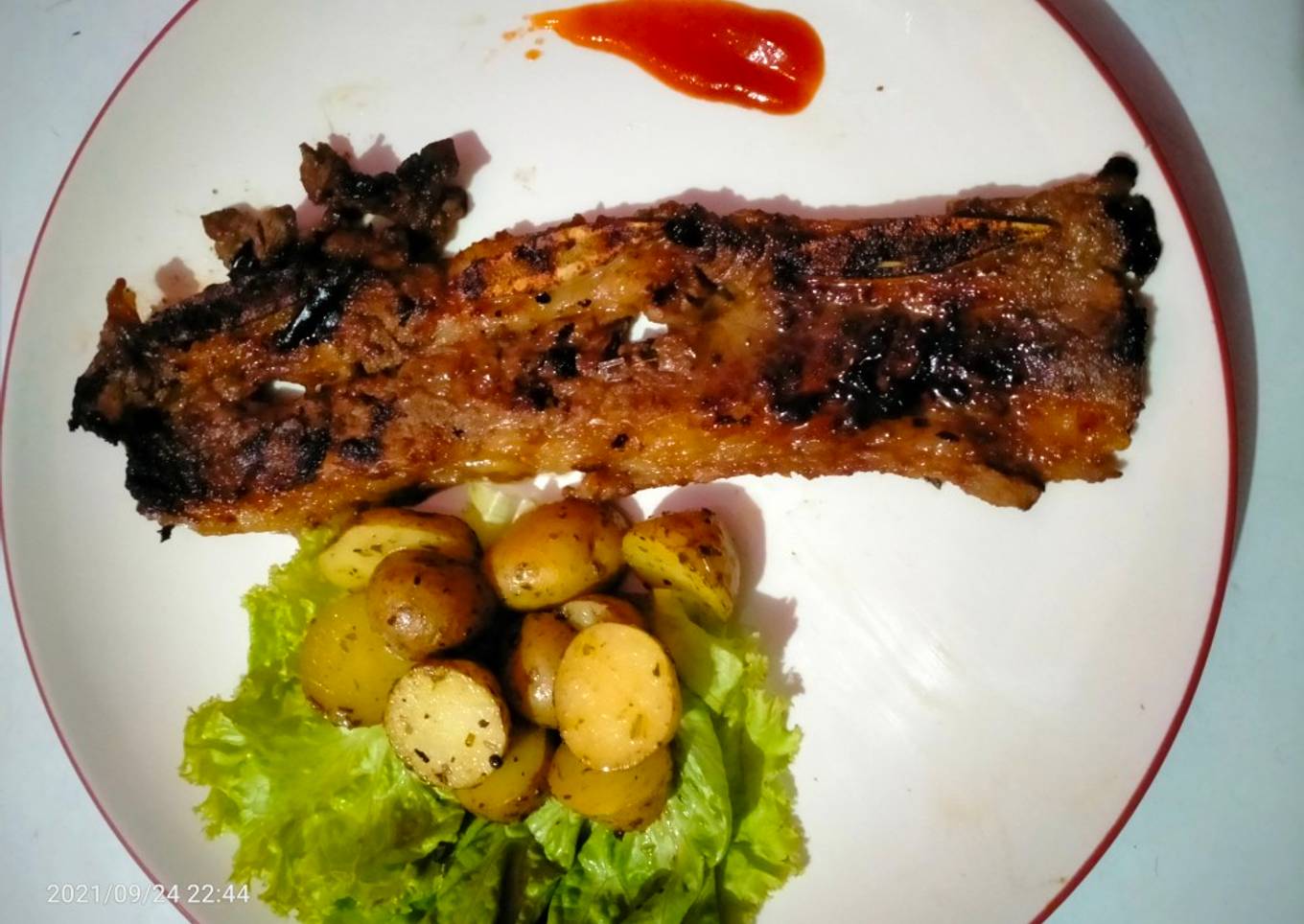 Iga sapi panggang saus bulgogi